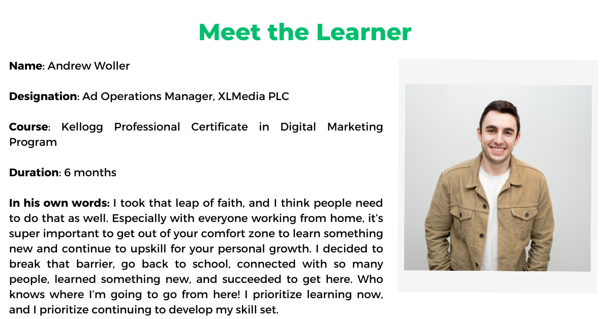 Meet the learner: Andrew Woller