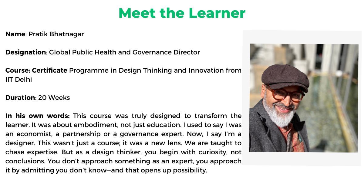 Meet the learner: Pratik B