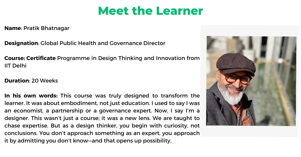 Meet the learner: Pratik B