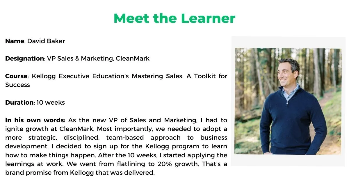 David Baker Meet the Learner