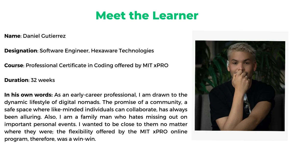 Meet the Learner: Daniel