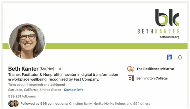 Good LinkedIn profile examples