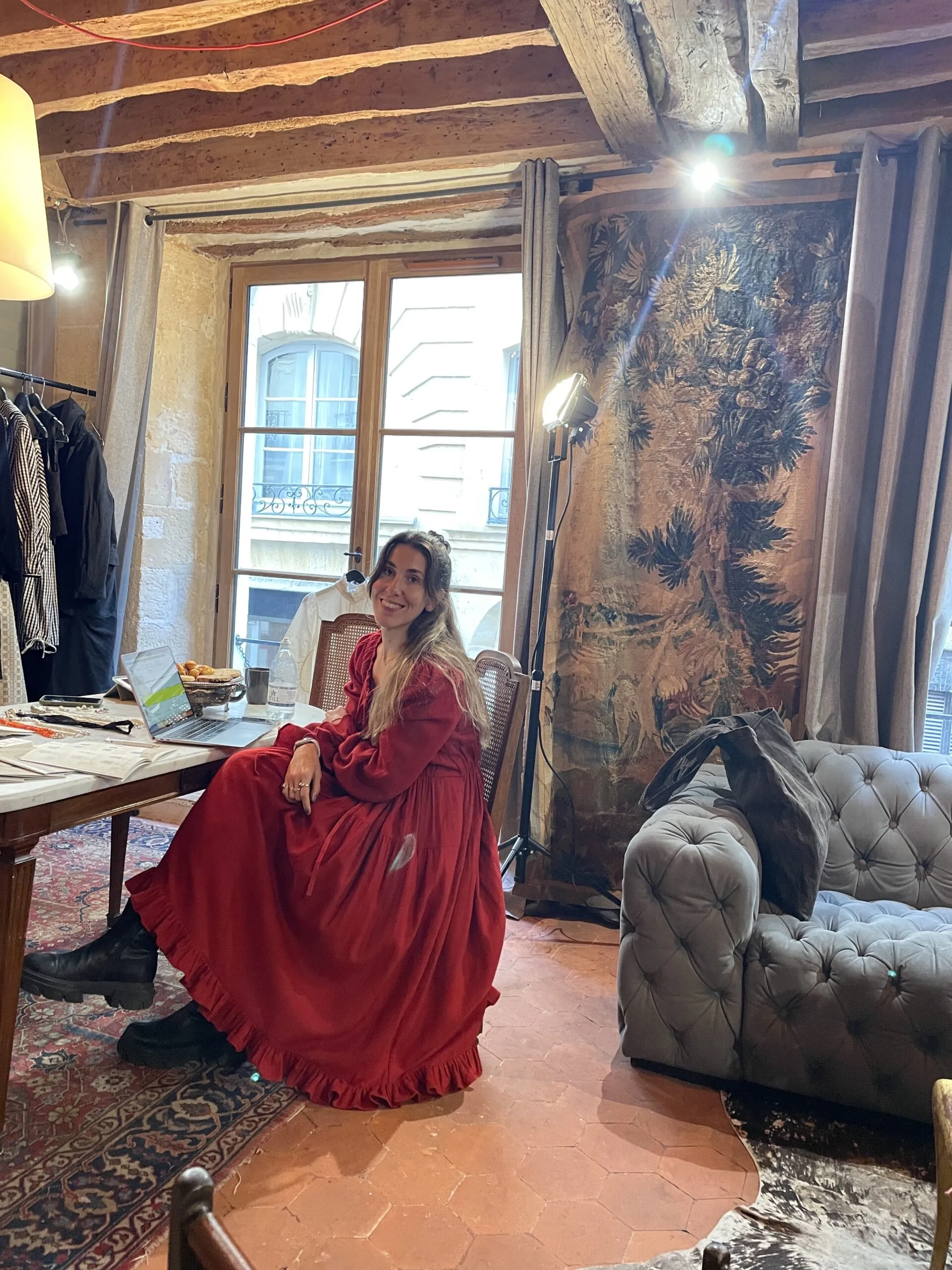 Camila Campos in her work showroom.