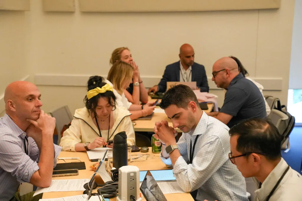 Participants during an in-person session of the MIT xPRO executive AI program