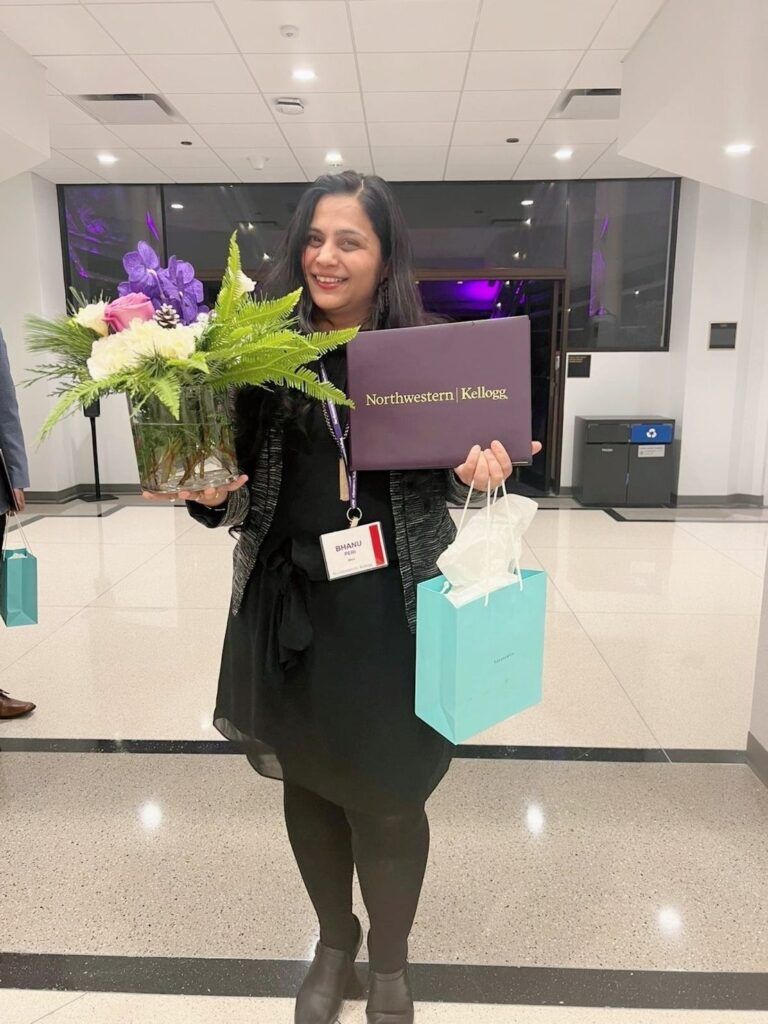 A glimpse of Bhanu Peri’s graduation as a Kellogg-certified experienced product executive (Source: Bhanu’s LinkedIn post 1)