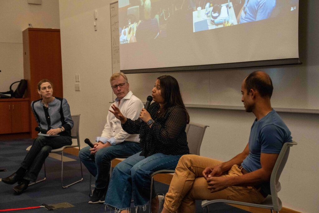 Participants engaging during an on-campus session