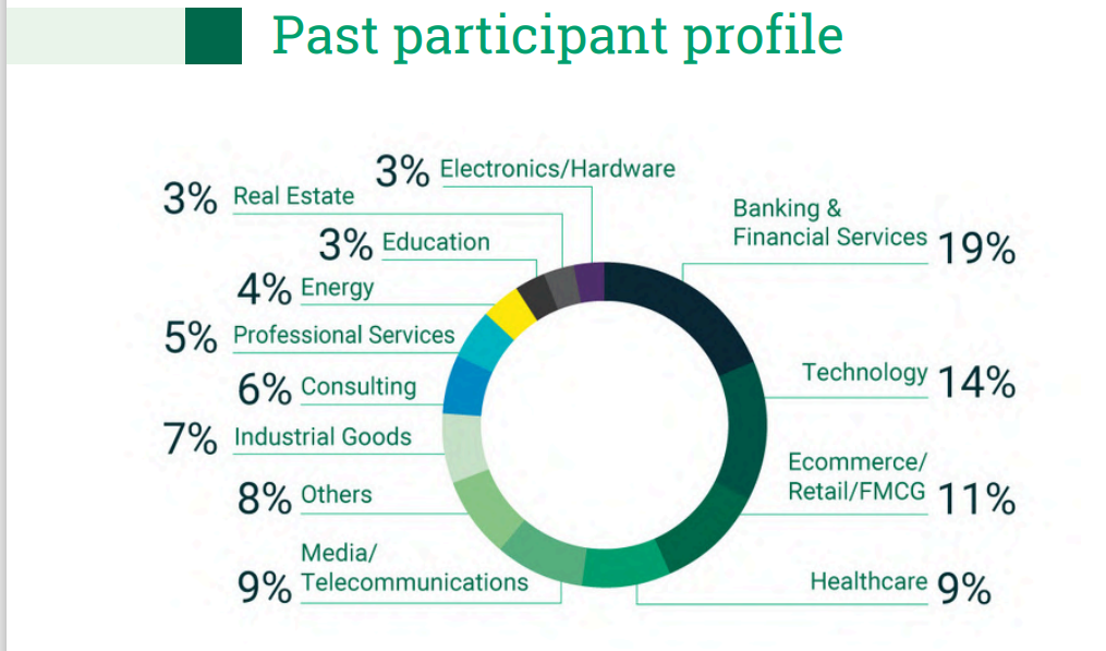 A glimpse into the ILPSE past participants' industrial backgrounds